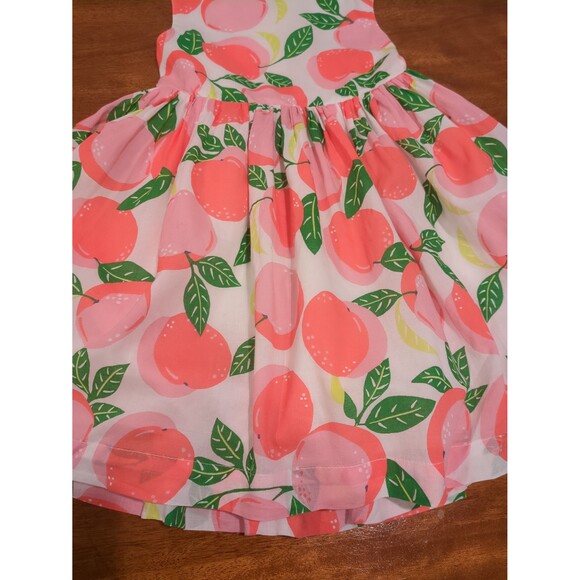 Mini Boden Girls Cross Back Sun Dress Peaches print size 3/4 EUC - Picture 5 of 10